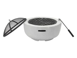 Vente-unique Buitenkeuken-Vuurkorf-Grill Van Mgo - L60,5 X D60,5 X H42,5 Cm - Garmona