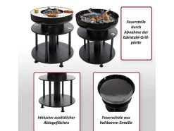 Vente-unique Buitenkeuken-Vuurschaal Met Grill Mcw-K95