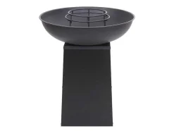 Vente-unique Buitenkeuken-Vuurschaal Met Grillplaat Mcw-K97, O66Cm Zwart