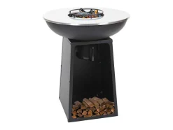 Vente-unique Buitenkeuken-Vuurschaal Met Grillplaat Mcw-K97, O66Cm Zwart