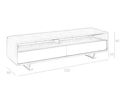 Angel Cerda Tv-Meubel-Walnoot En Wit Tv-Meubel 3046
