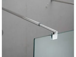 Shower & Design Douchewand-Wand Voor Inloopdouche Laura Van Gezeefdrukt Glas - 120X190 Cm