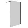 Shower & Design Douchewand-Wand Voor Inloopdouche Malika - 140 X 200 Cm - Grijs Glas