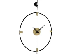 OZAIA Wandklok-Wandklok Van Metaal - D47 Cm - Zwart - Hamona