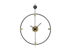 OZAIA Wandklok-Wandklok Van Metaal - D47 Cm - Zwart - Hamona