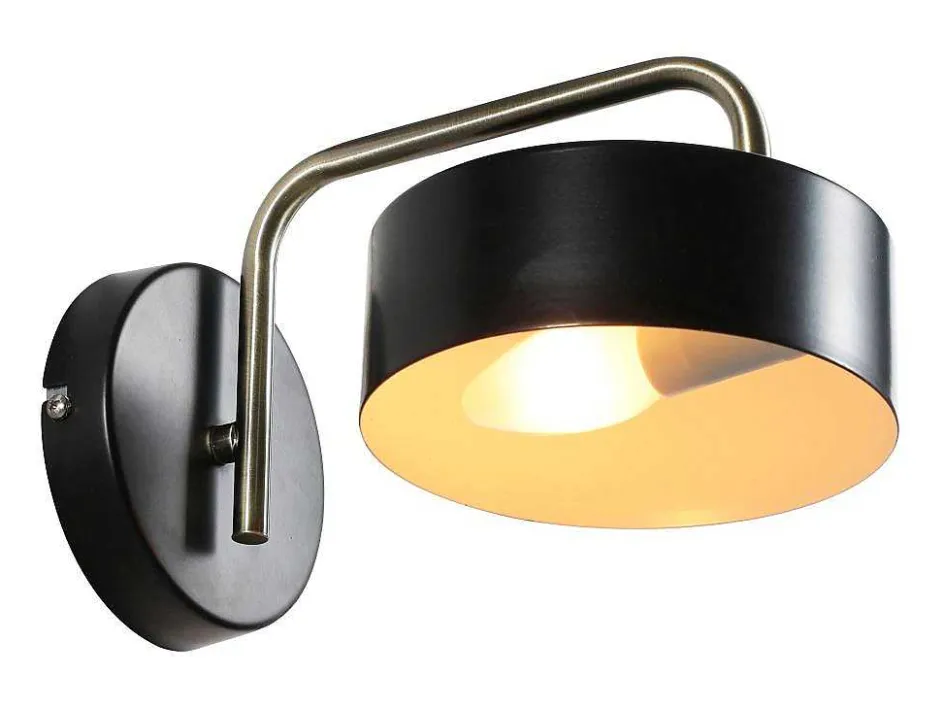 OZAIA Wandlamp-Wandlamp Met Vintage-Stijl Van Metaal - L24 X H14,5 Cm - Zwart En Goud - Otilie
