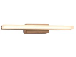 OZAIA Wandlamp-Wandlamp Voor Badkamer Met Ledverlichting - Metaal - L40 Cm - Houtkleur - Salford