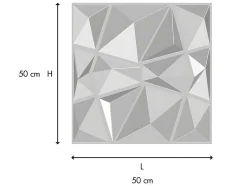 Vente-unique Wandpaneel-Wandpaneel 3D Angly Om Te Verven - Set Van 12 Stuks, 3M