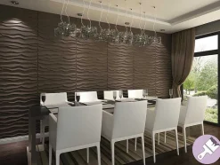 Vente-unique Wandpaneel-Wandpaneel 3D Hyppos Om Te Verven - Set Van 6 Stuks, 3M