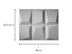 Vente-unique Wandpaneel-Wandpaneel 3D Tessel Om Te Verven - Set Van 6 Stuks, 3M