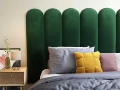PASCAL MORABITO Hoofdeinde En Brugkast-Wandpaneel Voor Hoofdeinde Japi - 210 Cm - Fluweel - Groen - Van