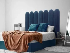 PASCAL MORABITO Hoofdeinde En Brugkast-Wandpaneel Voor Hoofdeinde Japi - 210 Cm - Fluweel - Blauw - Van