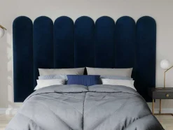 PASCAL MORABITO Hoofdeinde En Brugkast-Wandpaneel Voor Hoofdeinde Japi - 210 Cm - Fluweel - Blauw - Van