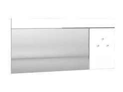 Vente-unique Spiegel-Wandspiegel Met 3 Haken - L. 120 X H. 60 - Wit - Niklos