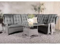Vente-unique Loungeset-Washington Loungeset 2 Delen Grijs,Grijs.