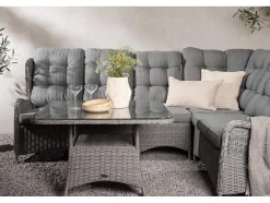 Vente-unique Loungeset-Washington Loungeset 2 Delen Grijs,Grijs.