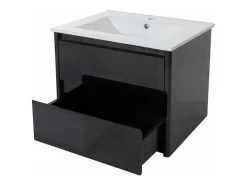 Vente-unique Wastafelmeubel-Wastafel + Wastafelmeubel Mcw-B19, Zwart