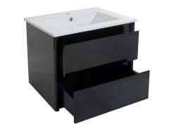 Vente-unique Wastafelmeubel-Wastafel + Wastafelmeubel Mcw-B19, Zwart