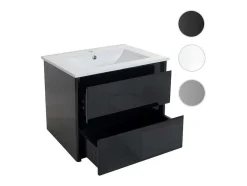 Vente-unique Wastafelmeubel-Wastafel + Wastafelmeubel Mcw-B19, Zwart