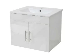 Vente-unique Wastafelmeubel-Wastafel + Wastafelmeubel Mcw-D16, Wit