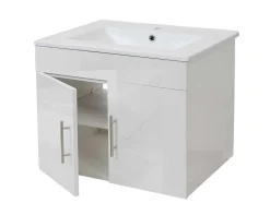 Vente-unique Wastafelmeubel-Wastafel + Wastafelmeubel Mcw-D16, Wit