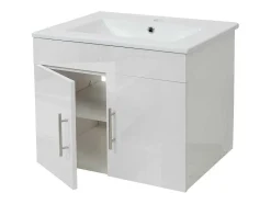Vente-unique Wastafelmeubel-Wastafel + Wastafelmeubel Mcw-D16, Wit