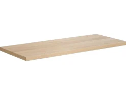 Vente-unique Dubbele Wastafel-Wastafelmeubel Met Dubbele Opzetwastafel - Eikenfineer - 120 Cm - Cosmoti