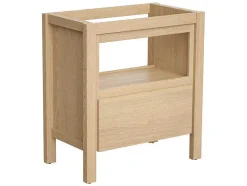 Vente-unique Wastafelmeubel-Wastafelmeubel Met Opbergvak - Eikenfineer - 80 Cm - Cosmoti