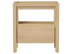 Vente-unique Wastafelmeubel-Wastafelmeubel Met Opbergvak - Eikenfineer - 80 Cm - Cosmoti