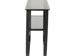 Furniture Fashion Sidetable-Wavy Sidetable Met Plank 34X117 Cm Zwart.