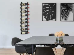 OZAIA Opbergaccessoire-Wijnfleshouder Voor 9 Flessen - L19 X H92 Cm - Metaal - Zwart - Routal