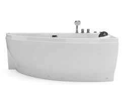 Shower & Design Massagebad-Wit Asymmetrisch Bubbelbad - 1 Plaats - 160 X 75 Cm - Hoek Rechts - Tabana