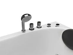 Shower & Design Massagebad-Wit Asymmetrisch Bubbelbad - 1 Plaats - 160 X 75 Cm - Hoek Rechts - Tabana