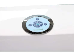 ELITESHOPPING Massagebad-Wit Bubbelbad 180 X 96 Cm Met Frontglas 9 Jets Jasmine