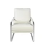 Angel Cerda Fauteuil Kunstleer-Witte Eco-Lederen Gestoffeerde Fauteuil 5026