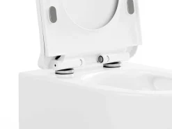 Vente-unique Hangend Toilet-Witte Hang-Wc Van Keramiek Zonder Rand - Javoine