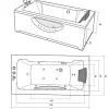 ELITESHOPPING Massagebad-Witte Hottub 170 X 90 Cm 11 Jets Freesia