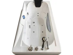 ELITESHOPPING Massagebad-Witte Hottub 170 X 90 Cm 11 Jets Freesia