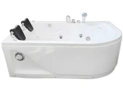 ELITESHOPPING Massagebad-Witte Hottub 170 X 115 Cm Voor 2 Personen 15 Jets Tulip