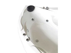 ELITESHOPPING Massagebad-Witte Hottub 150 X 150 Cm Voor 2 Personen 6 Jets Anemoon