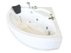 ELITESHOPPING Massagebad-Witte Hottub 135 X 135 Cm Voor 2 Personen 9 Jets Briony