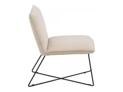 Vente-unique Aanbiedingen: Zitbank & Fauteuil-X-Lounge Fauteuil Velours Offwhite.