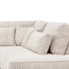Maison Céphy Speciale Modellen Zitbanken & Fauteuils-Xxl Hoekbank Van Beige Ribfluweel Tessio Van Maison Cephy