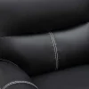 Vente-unique Hoekbank-Xxl-Relaxhoekbank Van Zwart Kunstleer - Canby