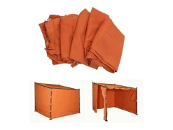 Vente-unique Prieel, Pergola, Gazebo En Kiosk-Zijwand Pergola Mcw-A22 Set Van 4, Terracotta