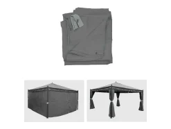 Vente-unique Prieel, Pergola, Gazebo En Kiosk-Zijwand Voor Pergola Calpe Iii, Grijs