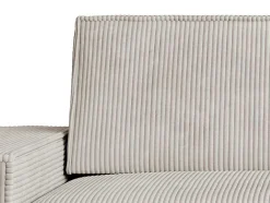 Vente-unique 2En 3-Zitsbank-Zitbank 2 Plaatsen Beige Ribfluweel Amelia