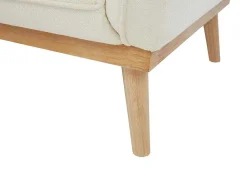 Vente-unique Scandinavisch-Zitbank Met 3 Plaatsen En Bekleding In Beige Textuurstof Fanira