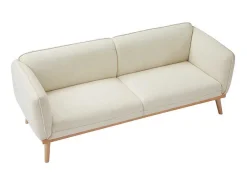 Vente-unique Scandinavisch-Zitbank Met 3 Plaatsen En Bekleding In Beige Textuurstof Fanira