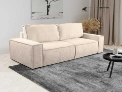 Vente-unique 2En 3-Zitsbank-3-Zits Slaapbank Van Teddy Stof - Beige - Amelia Van Pascal Morabito